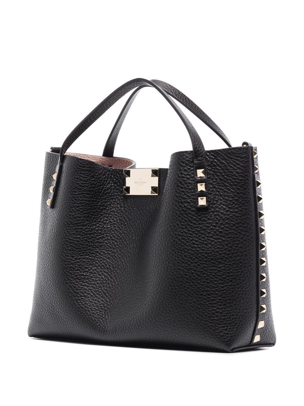 Valentino ROCKSTUD SMALL LEATHER TOTE BAG Size ONE SIZE - 4 Thumbnail