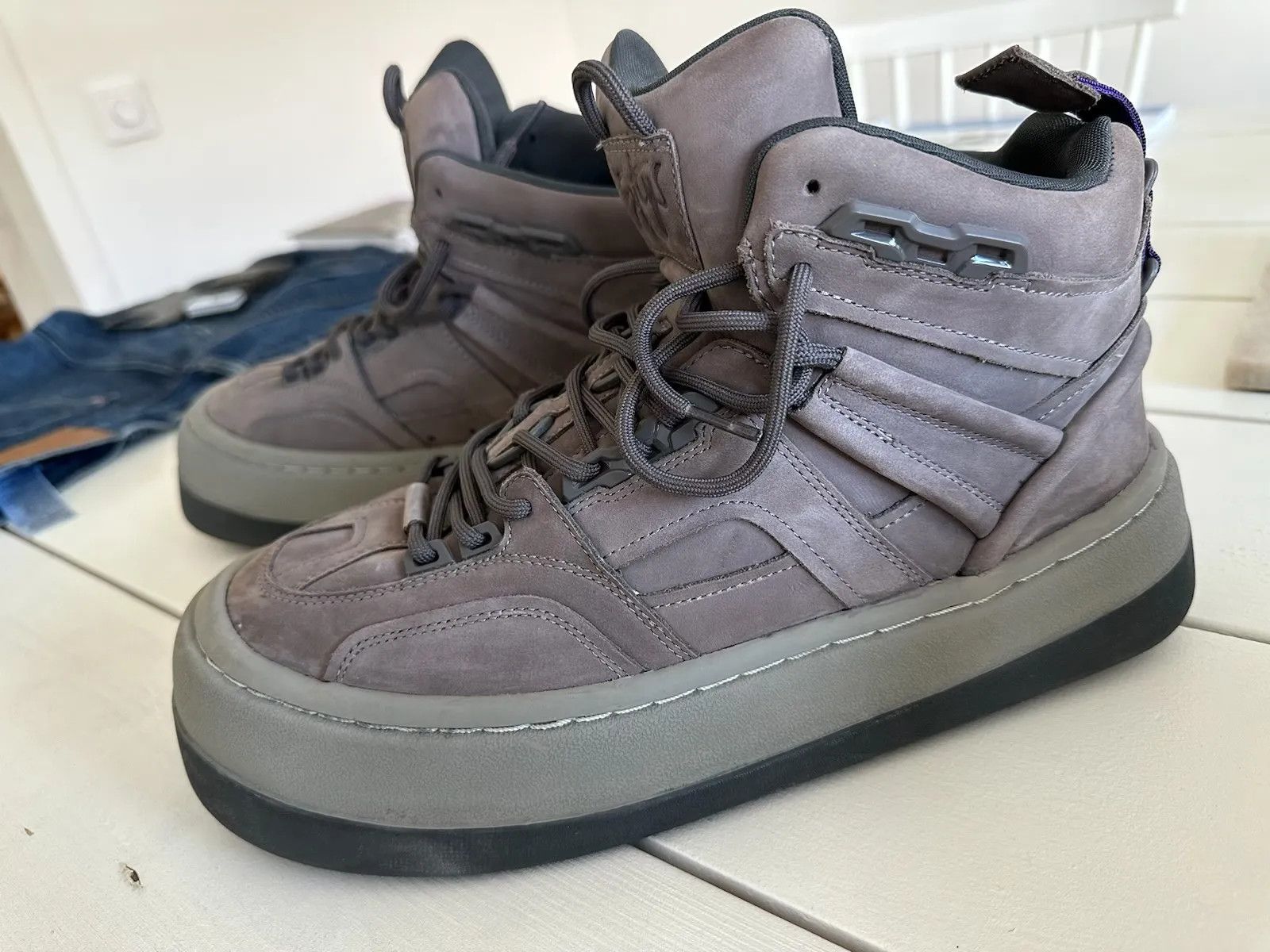 Eytys Eytys Delta Nubuck Steel Grey Sneakers Size US 13 / EU 46 - 5 Thumbnail