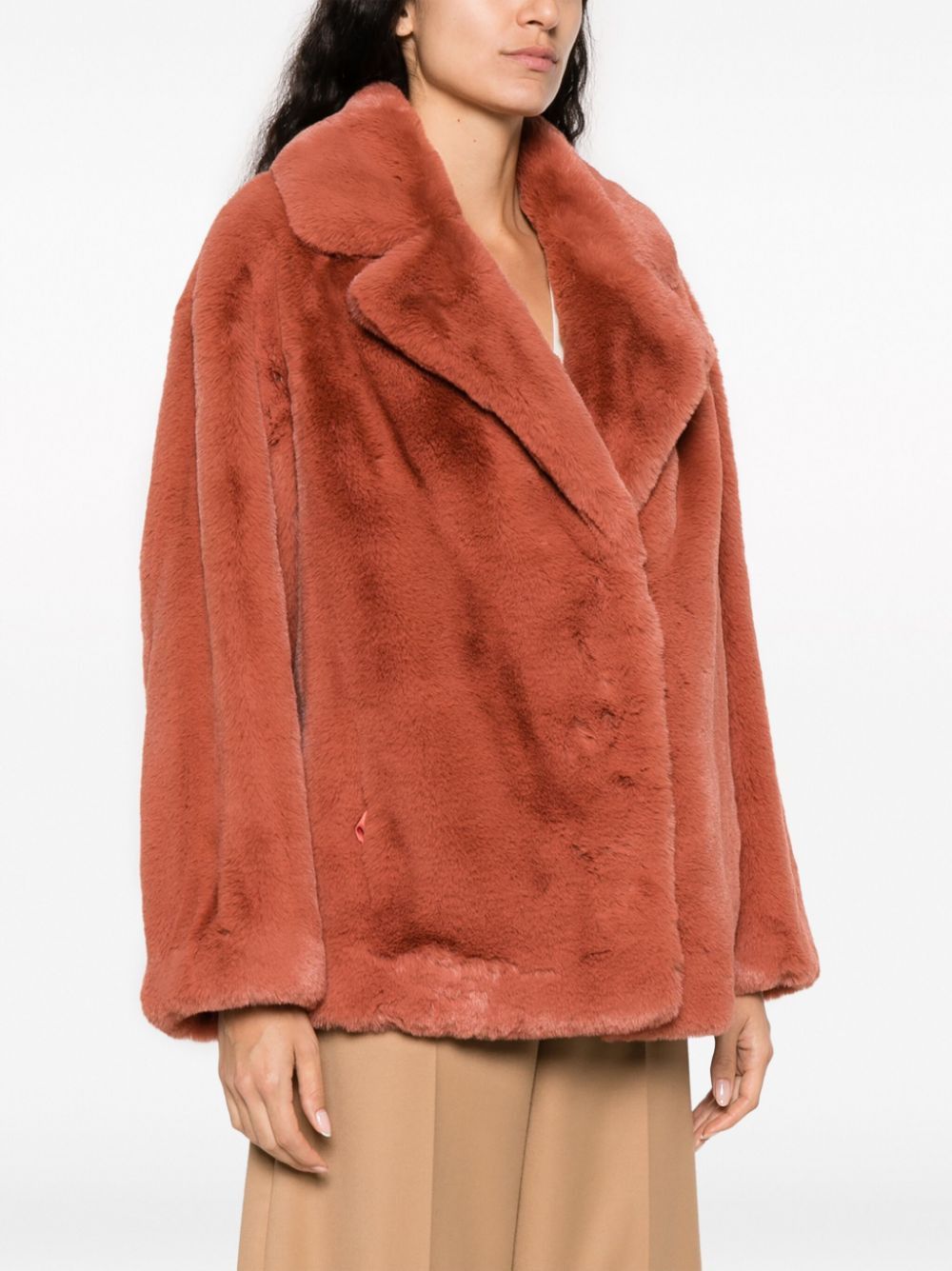 STAND STUDIO SAVANNAH FAUX FUR LUSH TEDDY JACKET Size XS / US 0-2 / IT 36-38 - 5 Thumbnail