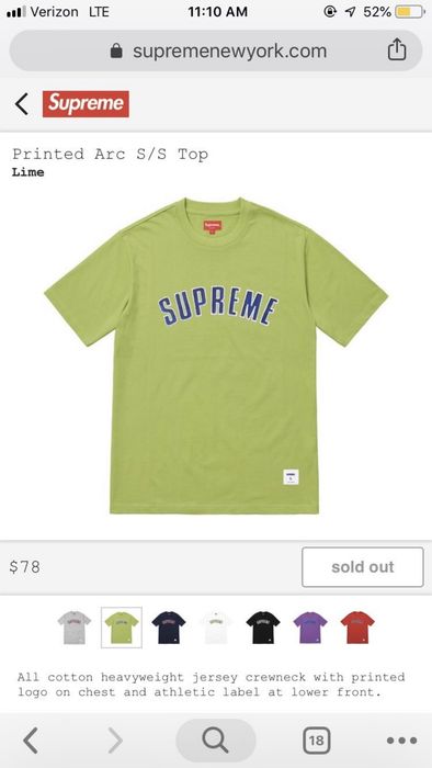 Supreme Supreme Printed Arc S/S Top | Grailed