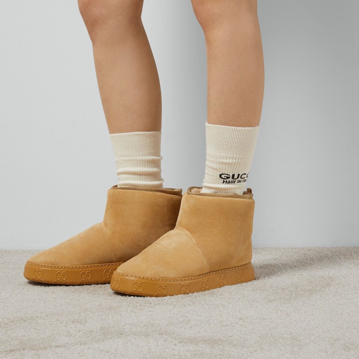 Gucci Gucci Interlocking G Wool Ankle Boots SIZE 39.5 Size ONE SIZE - 4 Thumbnail