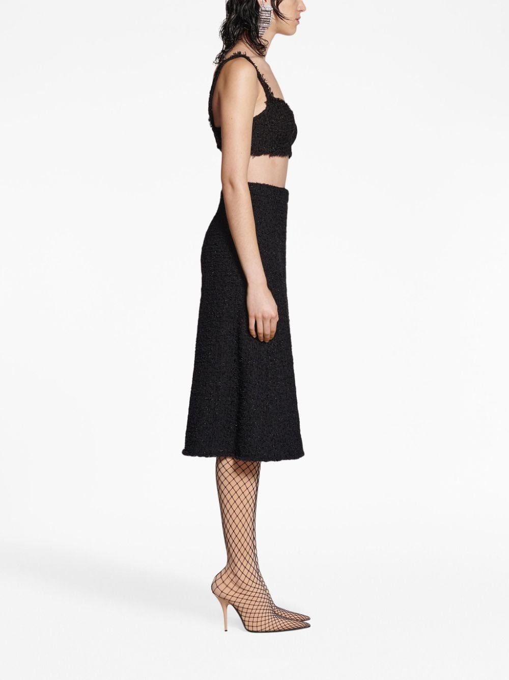 Balenciaga TWEED MIDI SKIRT Size 27" / US 4 / IT 40 - 4 Thumbnail