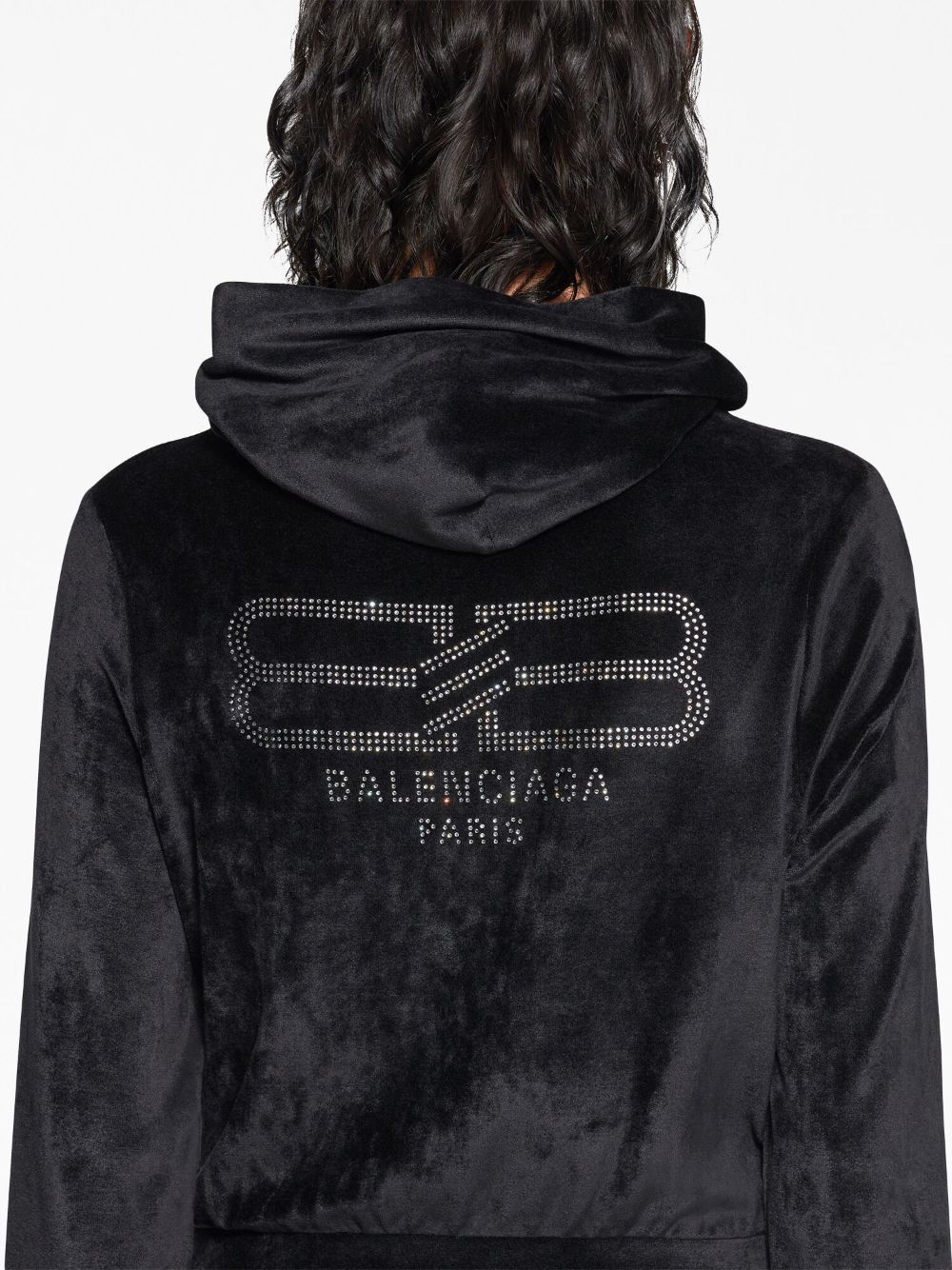 Balenciaga VELVET ZIP-UP HOODIE Size S / US 4 / IT 40 - 3 Thumbnail