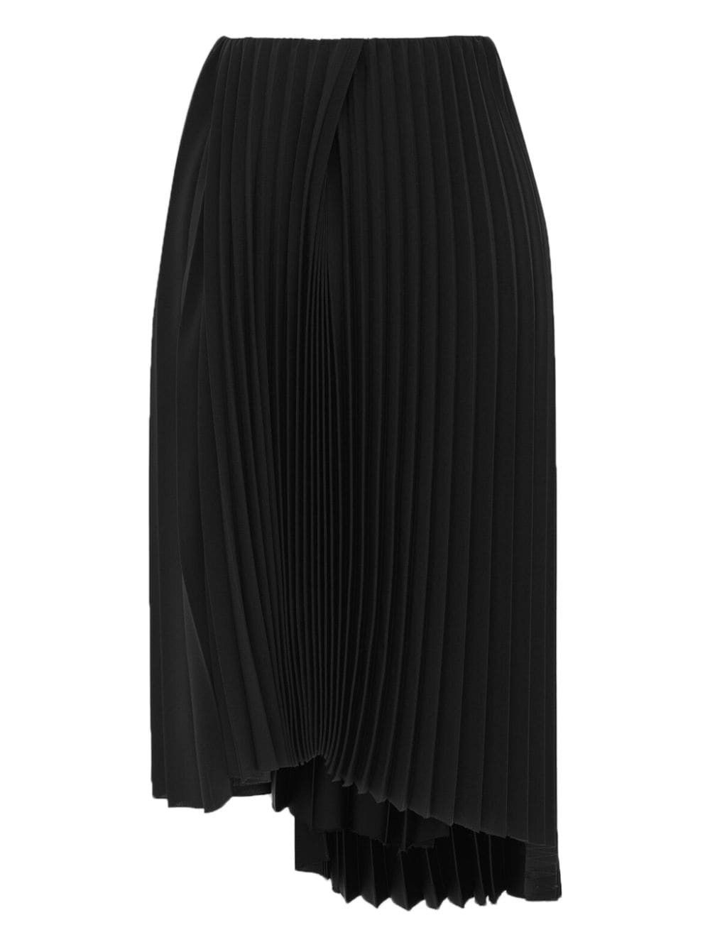 Saint Laurent Paris ASYMMETRIC PLEATED MIDI SKIRT Size 27" / US 4 / IT 40 - 2 Thumbnail