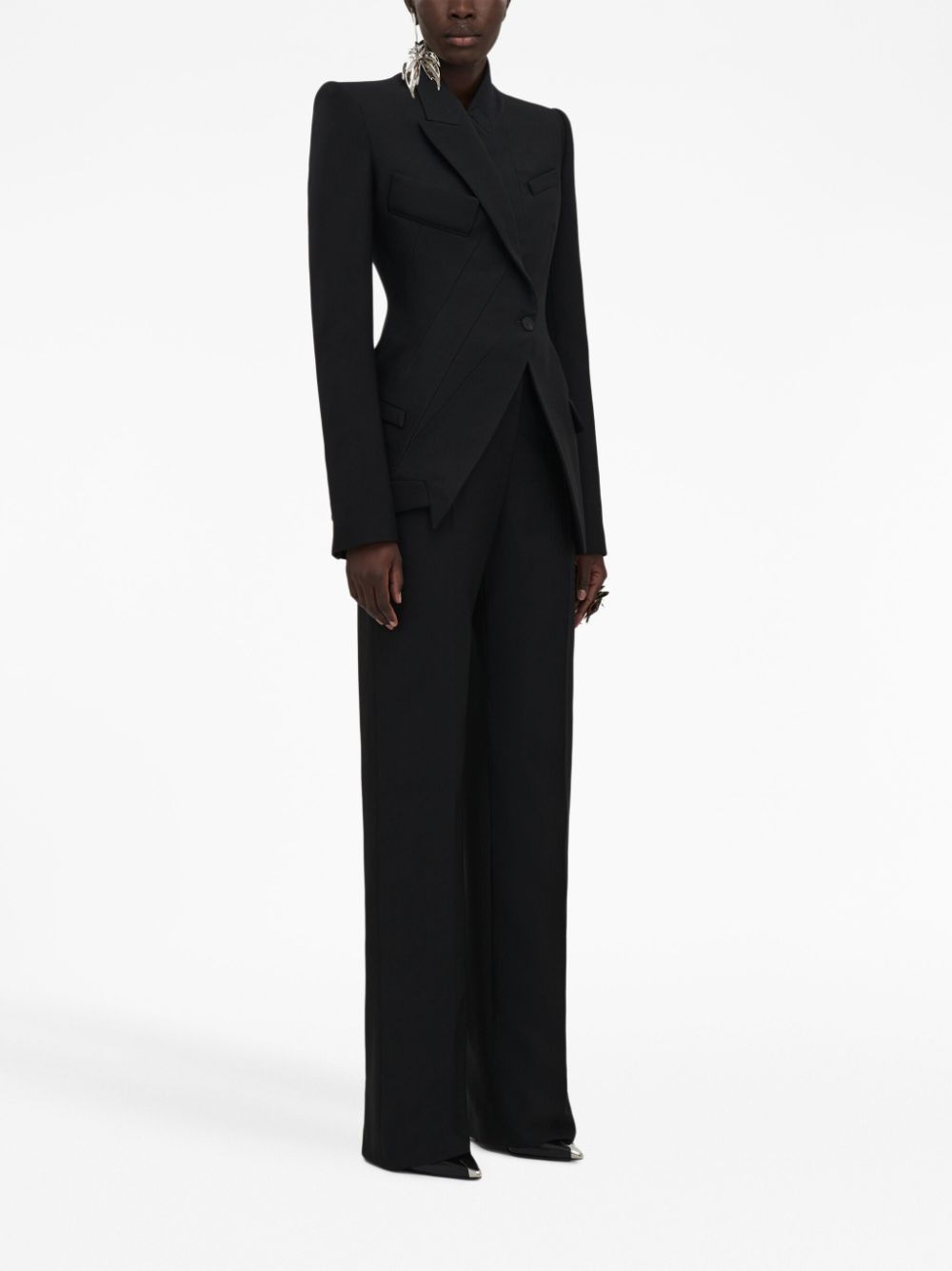 Alexander McQueen TAILORED WOOL TROUSERS Size 27" / US 4 / IT 40 - 4 Thumbnail