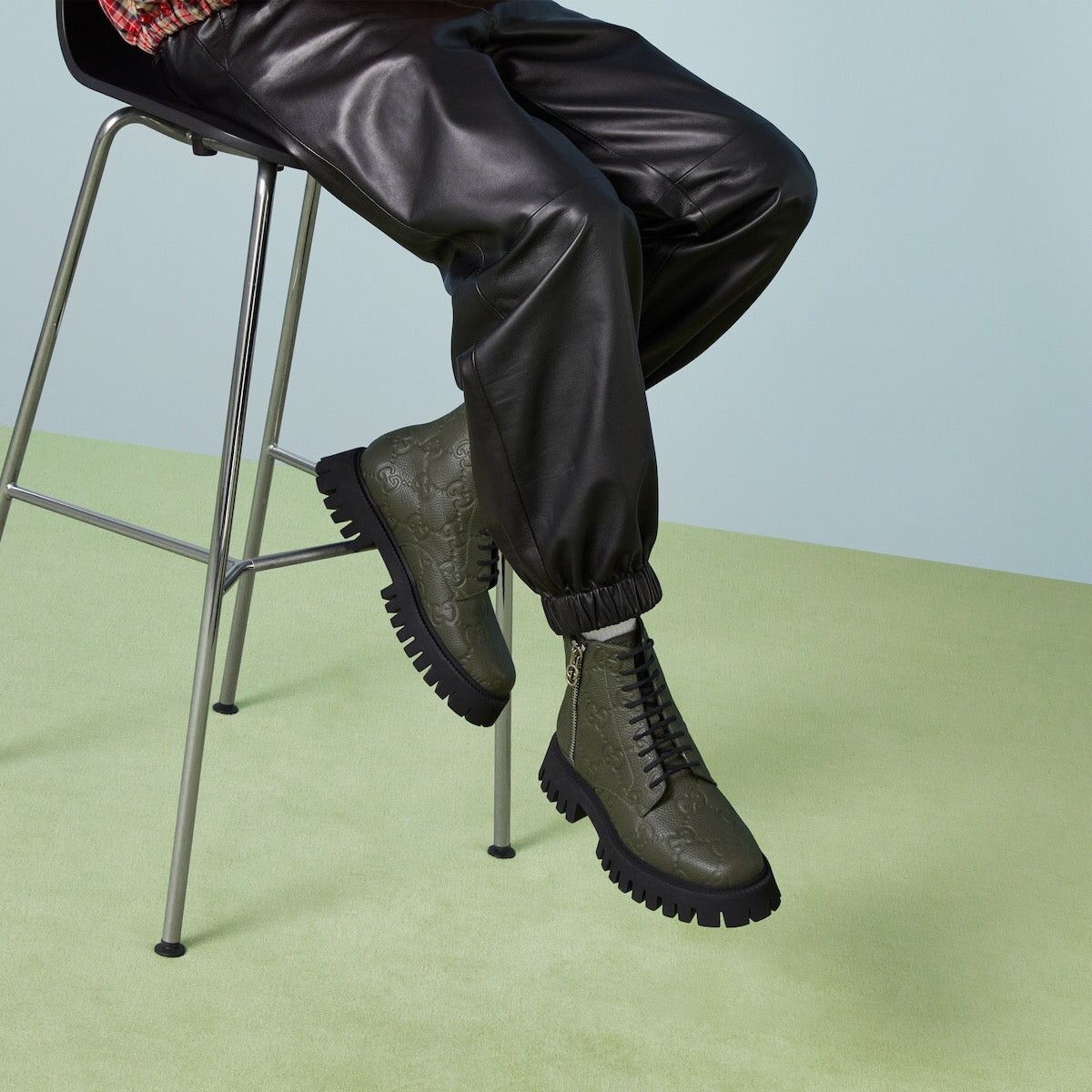 Gucci Gucci GG Leather Boots SIZE 9.5 Size ONE SIZE - 4 Thumbnail