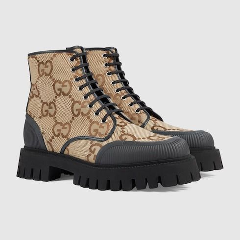Gucci Gucci Maxi GG Lace Up Boots SIZE 7.5 Size ONE SIZE - 2 Thumbnail