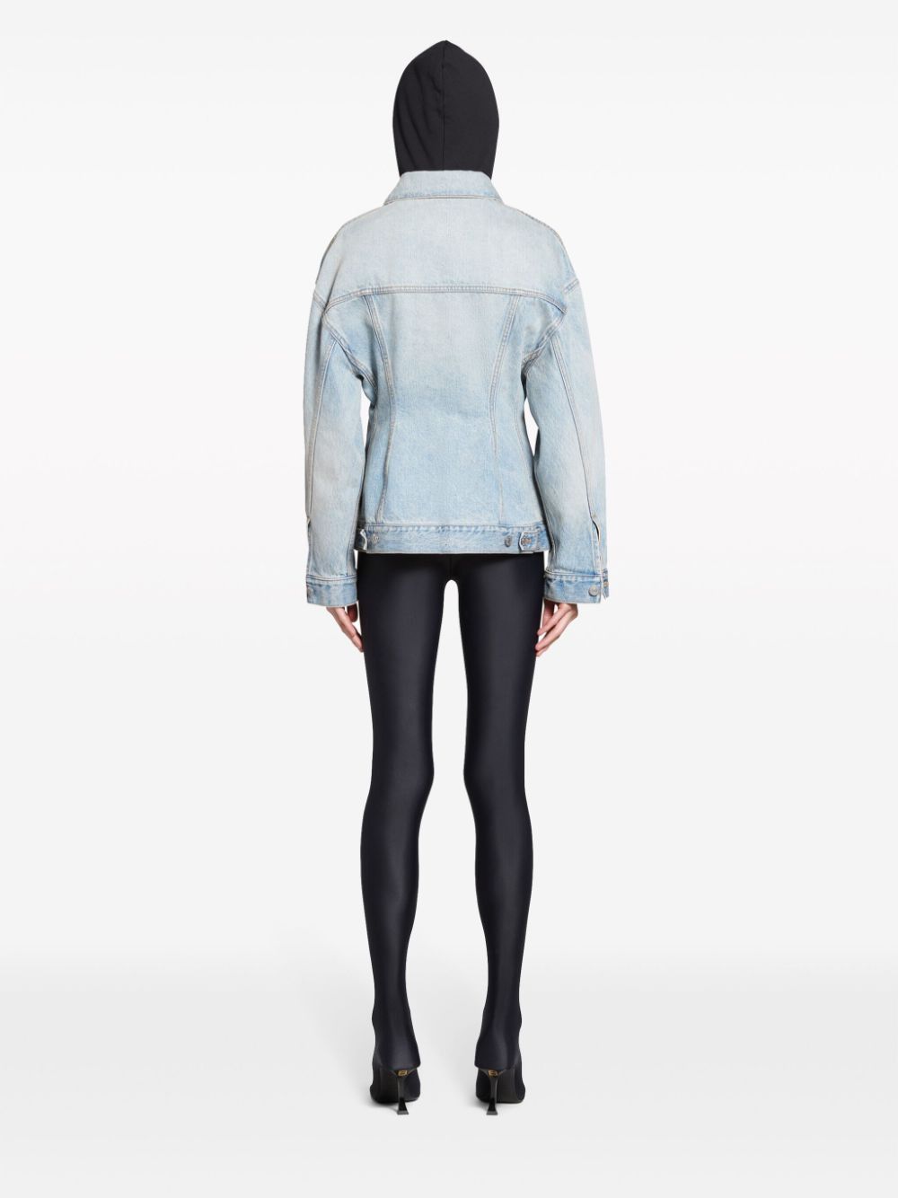 Balenciaga HOURGLASS DENIM JACKET Size XS / US 0-2 / IT 36-38 - 5 Thumbnail