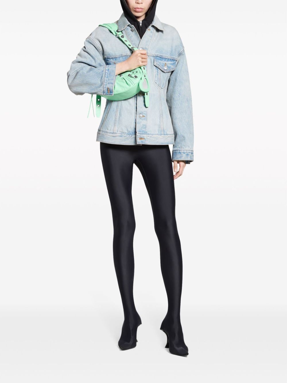 Balenciaga HOURGLASS DENIM JACKET Size XS / US 0-2 / IT 36-38 - 4 Thumbnail