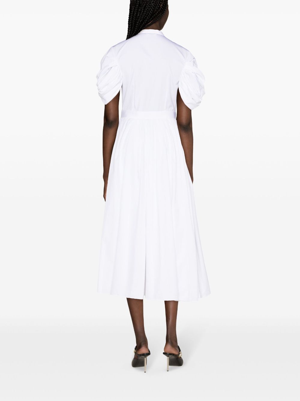 Alexander McQueen ORGANIC COTTON MIDI DRESS Size S / US 4 / IT 40 - 3 Thumbnail