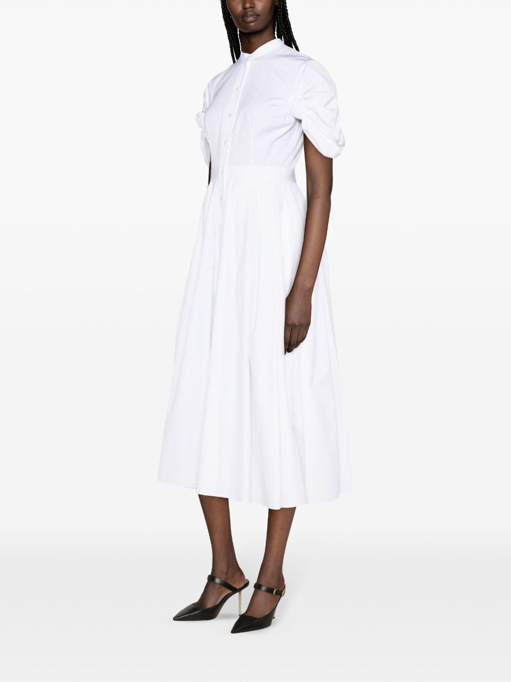 Alexander McQueen ORGANIC COTTON MIDI DRESS Size S / US 4 / IT 40 - 2 Thumbnail