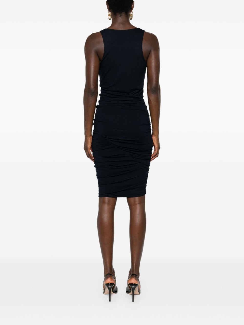 Saint Laurent Paris V-NECKED SLEELVESS DRESS Size S / US 4 / IT 40 - 4 Thumbnail