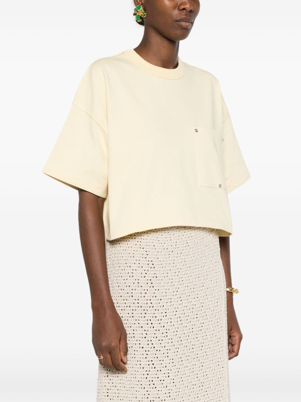COTTON CROPPED T-SHIRT