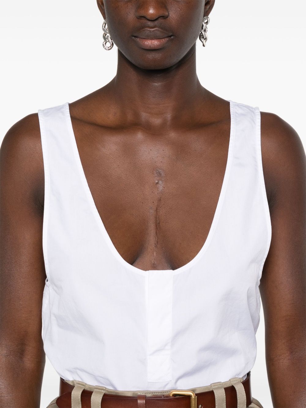 Saint Laurent Paris COTTON POPLIN TOP Size S / US 4 / IT 40 - 2 Thumbnail