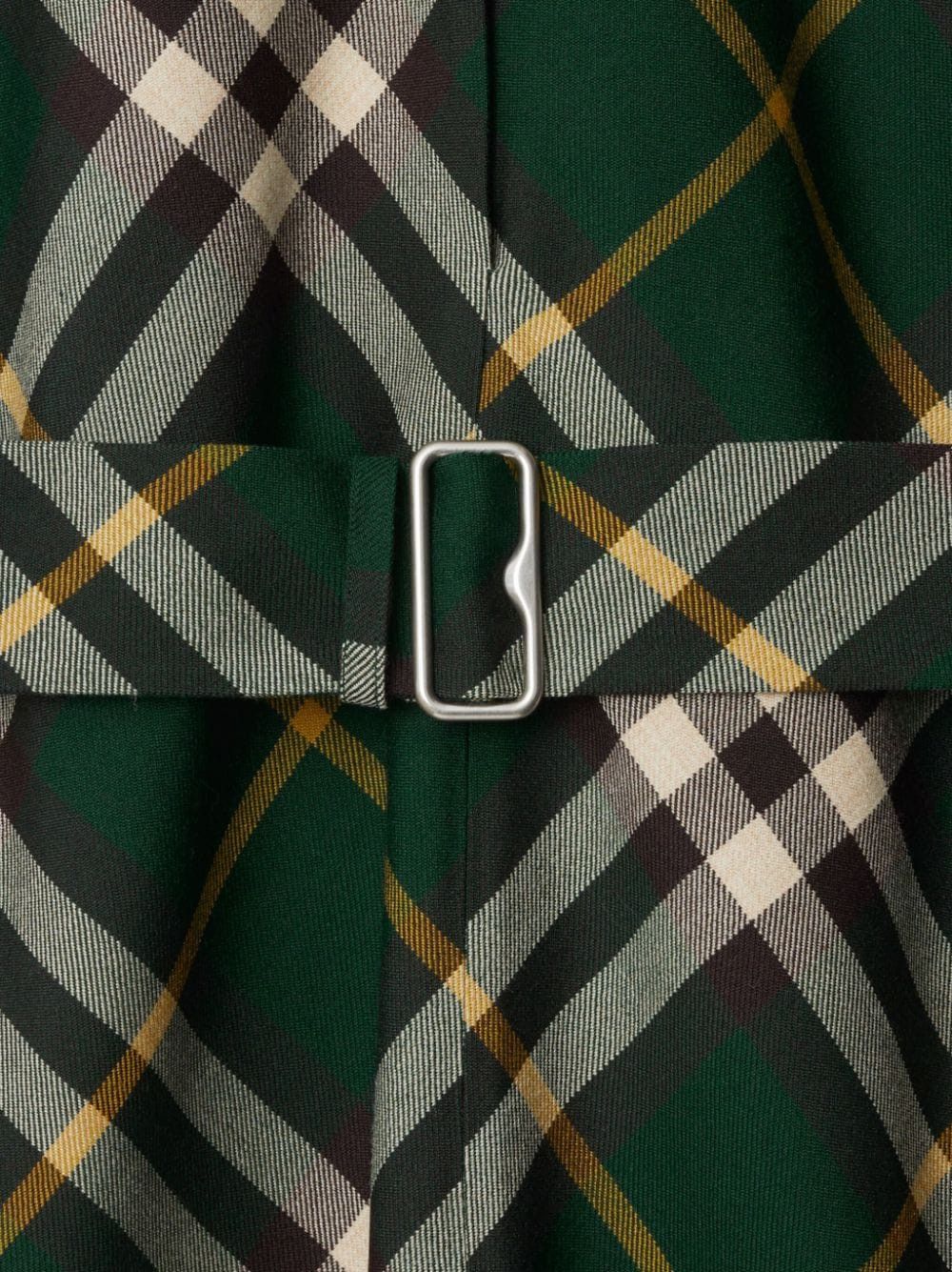 Burberry CHECK MOTIF WOOL MIDI DRESS Size XS / US 0-2 / IT 36-38 - 4 Thumbnail