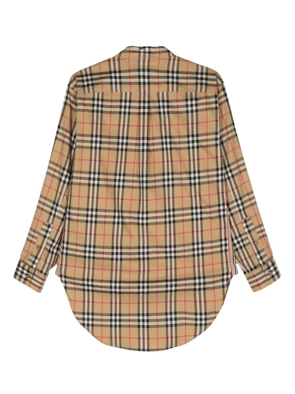 Burberry CHECK MOTIF COTTON SHIRT Size XS / US 0-2 / IT 36-38 - 2 Thumbnail