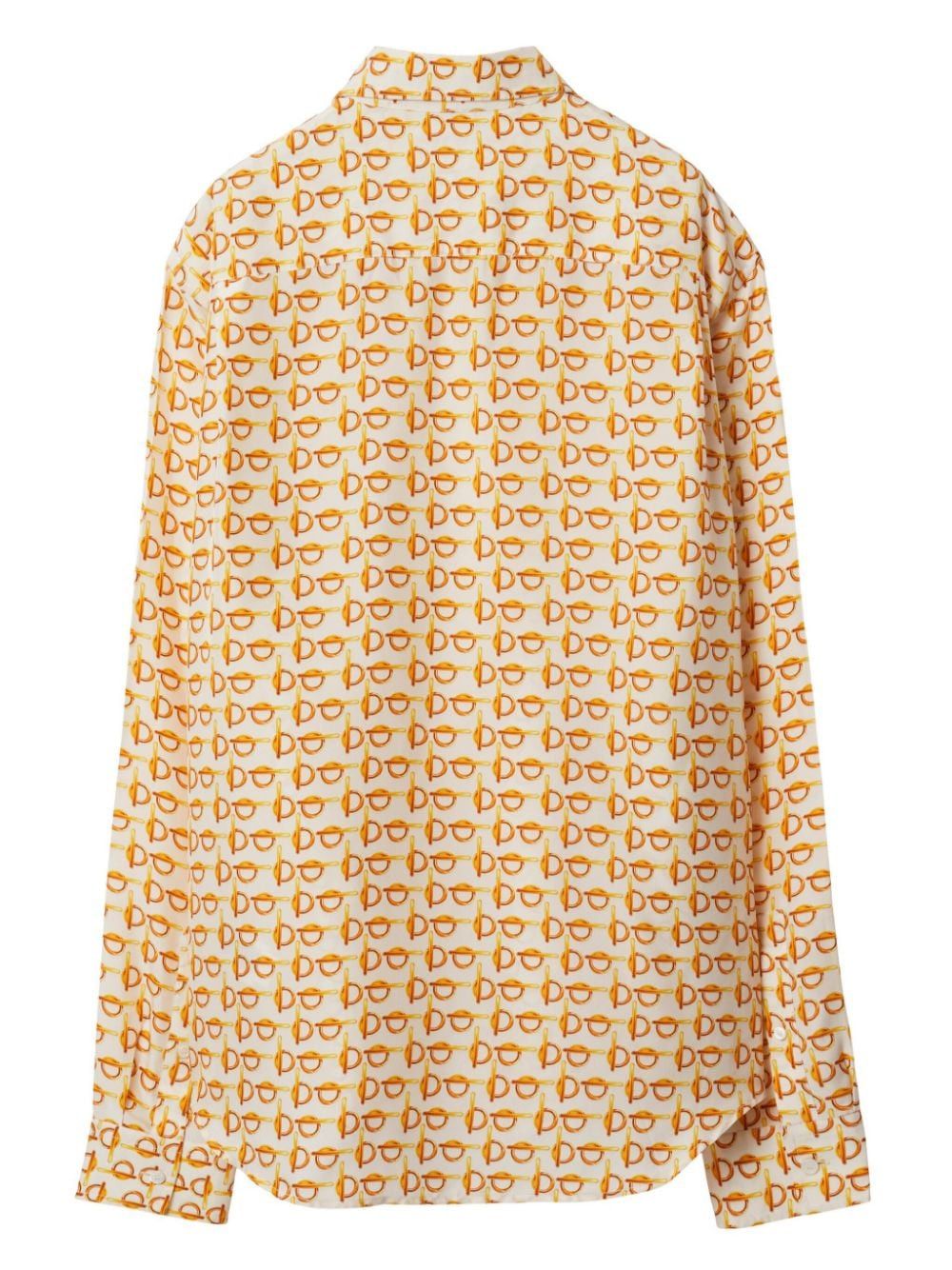 Burberry PRINTED SILK SHIRT Size XS / US 0-2 / IT 36-38 - 2 Thumbnail