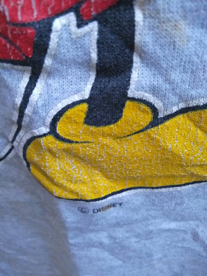 Disney 🔥 True VINTAGE 90s Mickey Mouse Big Logo Oversized Pullover Size US XL / EU 56 / 4 - 5 Thumbnail