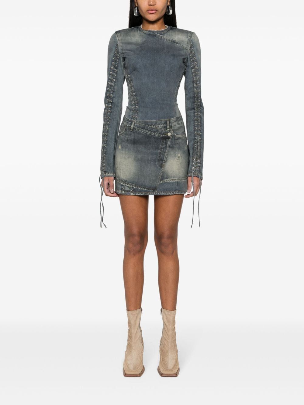 Acne Studios DENIM MINI DRESS Size S / US 4 / IT 40 - 5 Thumbnail
