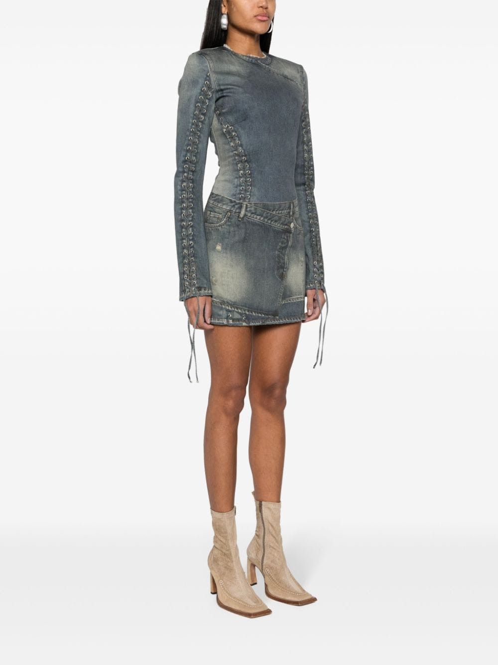 Acne Studios DENIM MINI DRESS Size S / US 4 / IT 40 - 4 Thumbnail