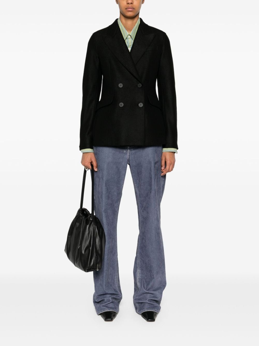 Harris Wharf London WOOL DOUBLE-BREASTED BLAZER Size S / US 4 / IT 40 - 5 Thumbnail