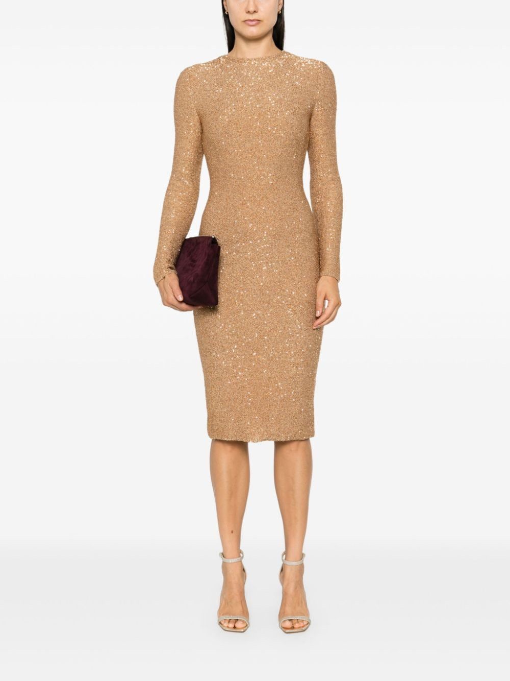 Fabiana Filippi SEQUINED MIDI DRESS Size S / US 4 / IT 40 - 4 Thumbnail