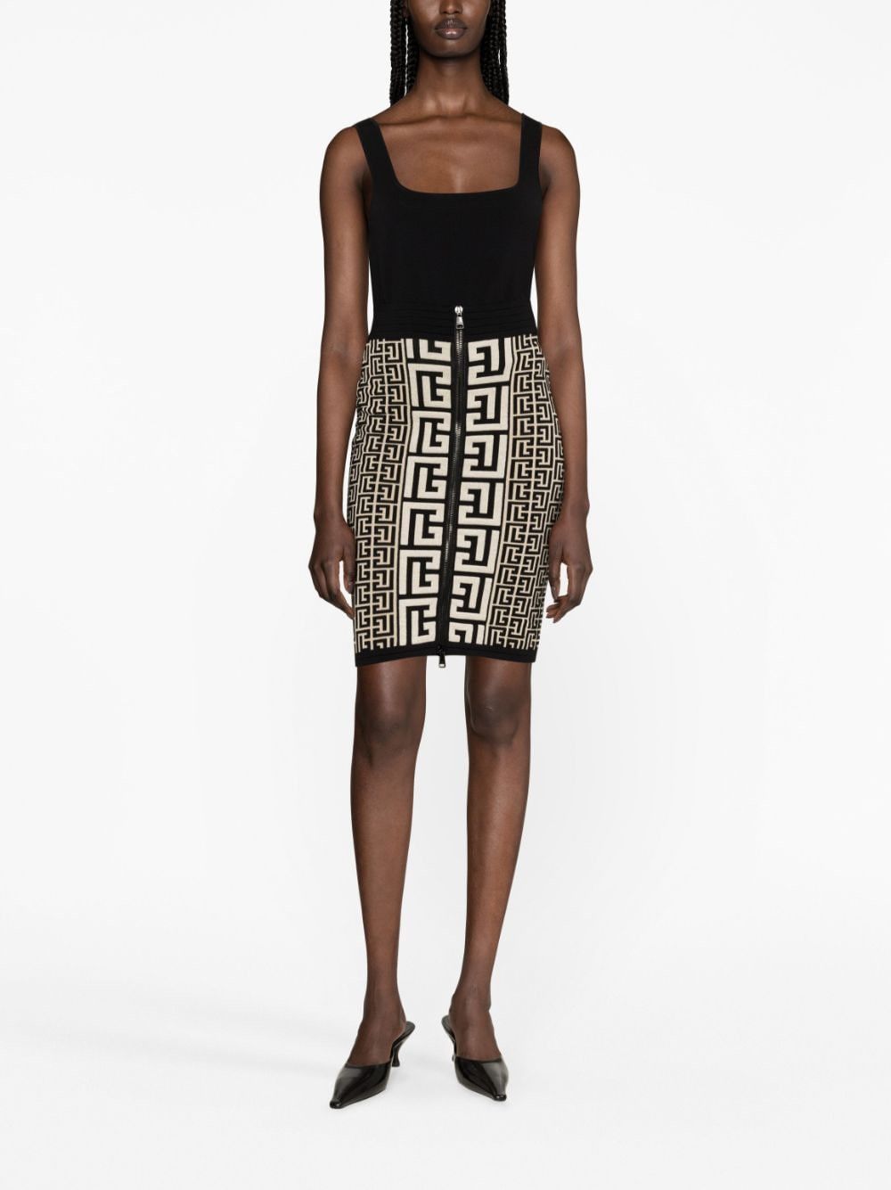 Balmain MONOGRAM HIGH WAIST SKIRT Size 27" / US 4 / IT 40 - 2 Thumbnail