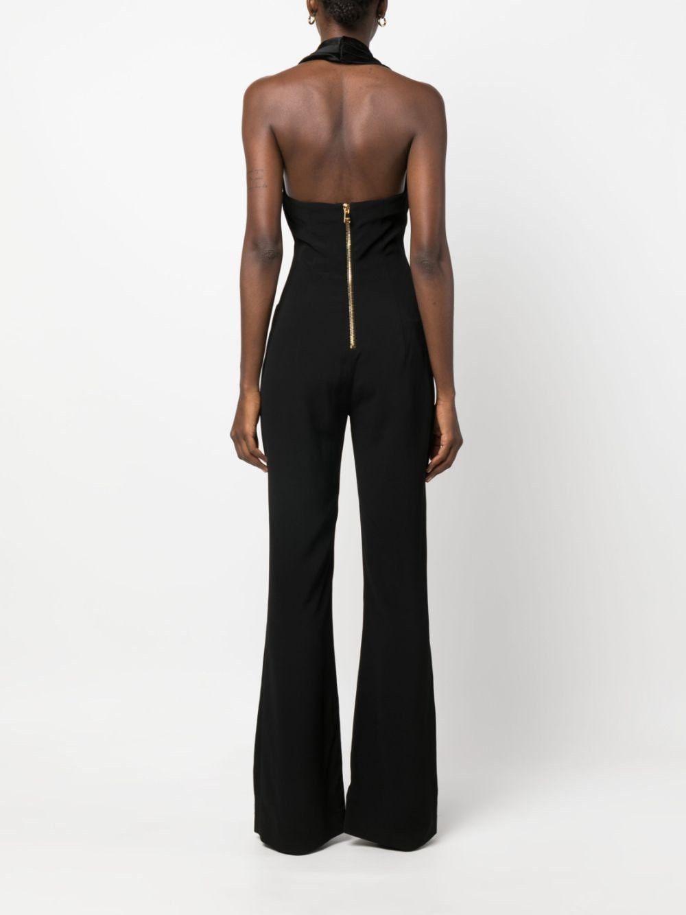 Balmain COWL NECK CREPE FLARE JUMPSUIT Size S / US 4 / IT 40 - 5 Thumbnail