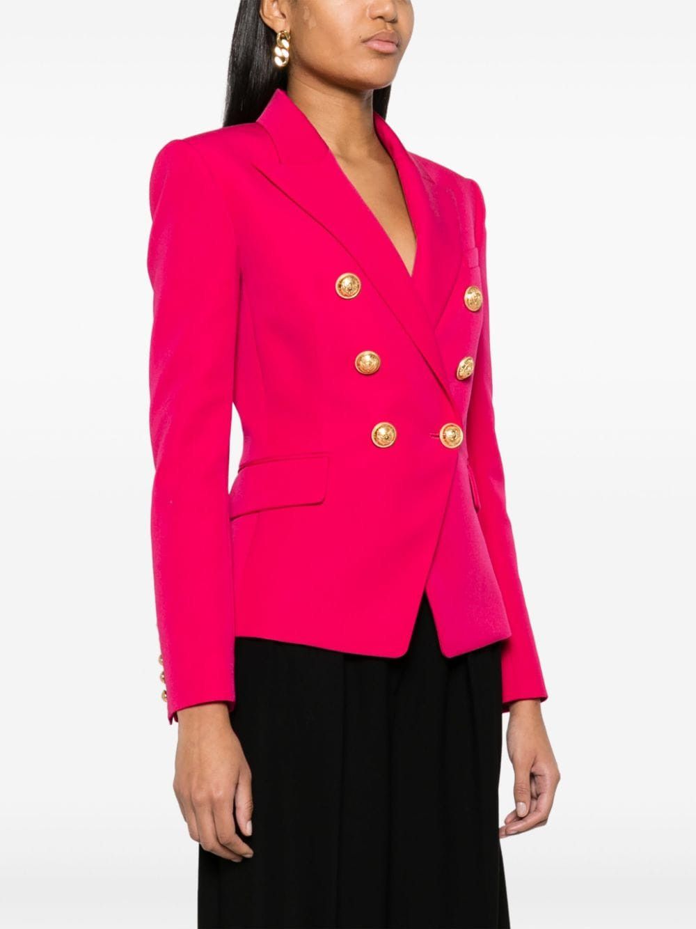 Balmain DOUBLE-BREASTED WOOL BLAZER Size S / US 4 / IT 40 - 3 Thumbnail