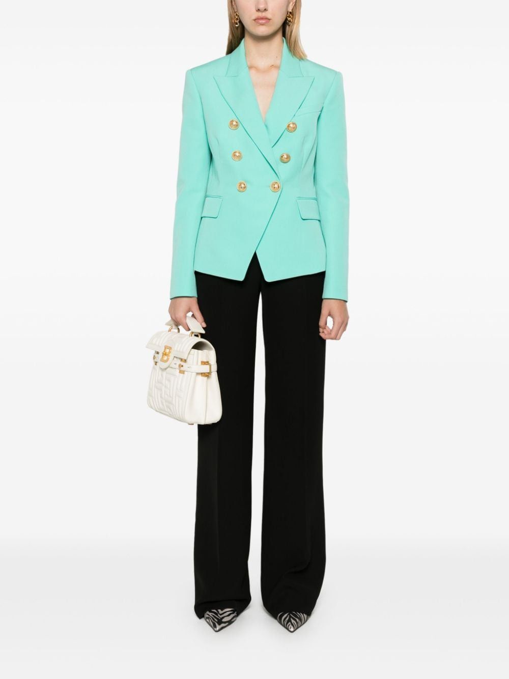 Balmain WOOL DOUBLE-BREASTED JACKET Size S / US 4 / IT 40 - 3 Thumbnail