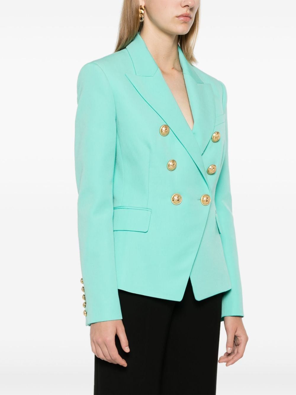 Balmain WOOL DOUBLE-BREASTED JACKET Size S / US 4 / IT 40 - 2 Thumbnail