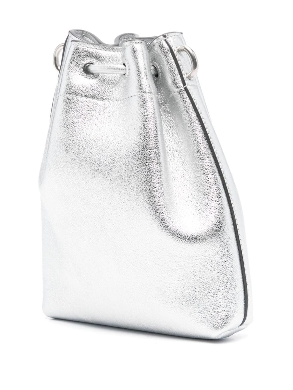 Jimmy Choo BON BON METALLIC LEATHER MINI BUCKET BAG Size ONE SIZE - 4 Thumbnail