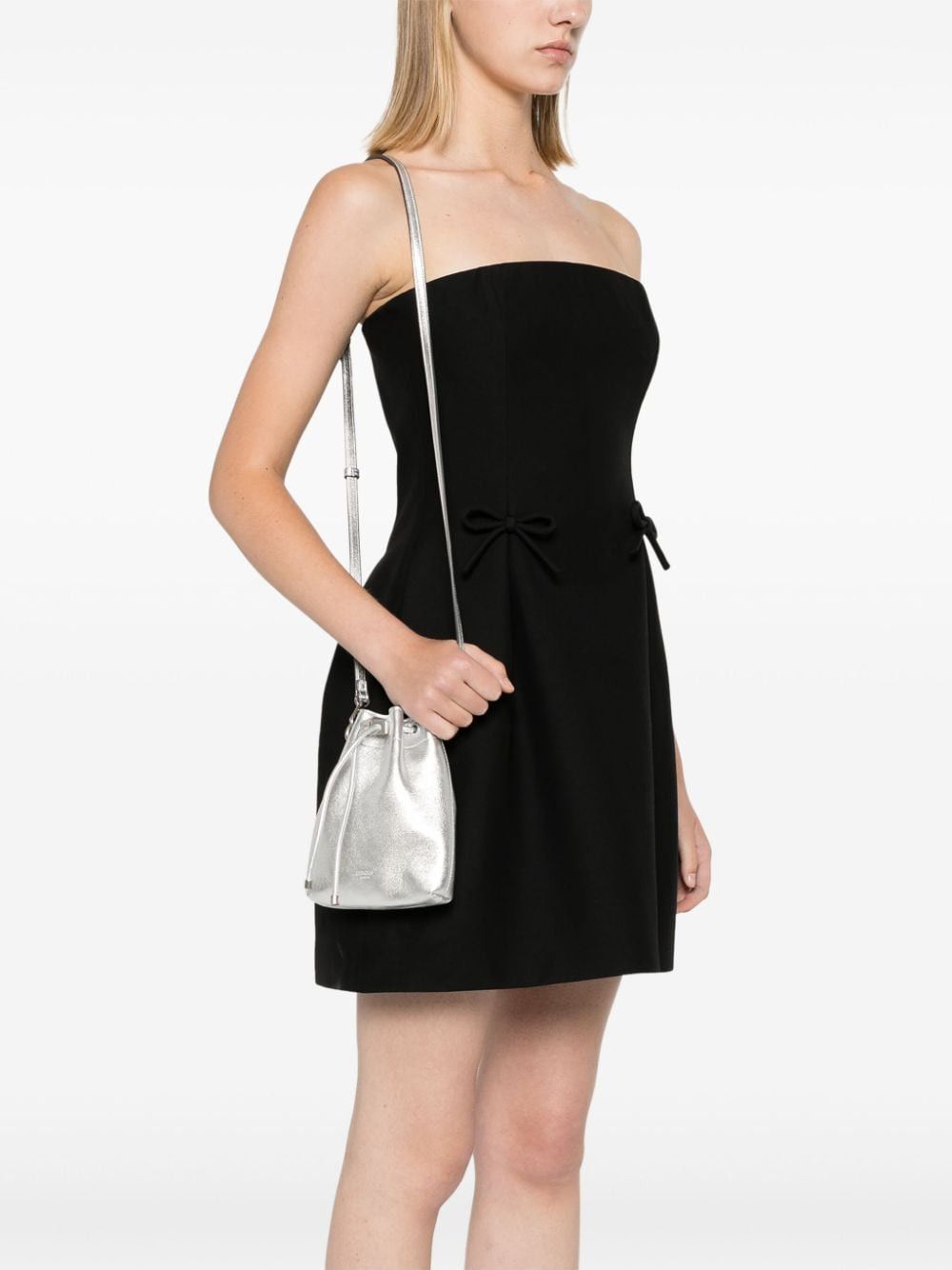 Jimmy Choo BON BON METALLIC LEATHER MINI BUCKET BAG Size ONE SIZE - 5 Thumbnail