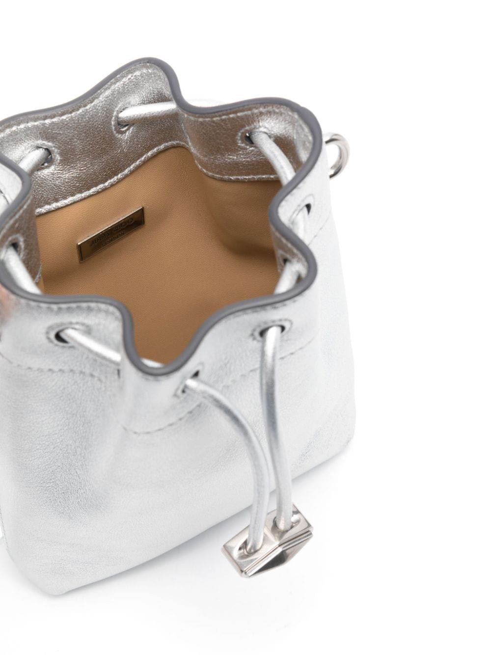 Jimmy Choo BON BON METALLIC LEATHER MINI BUCKET BAG Size ONE SIZE - 2 Thumbnail