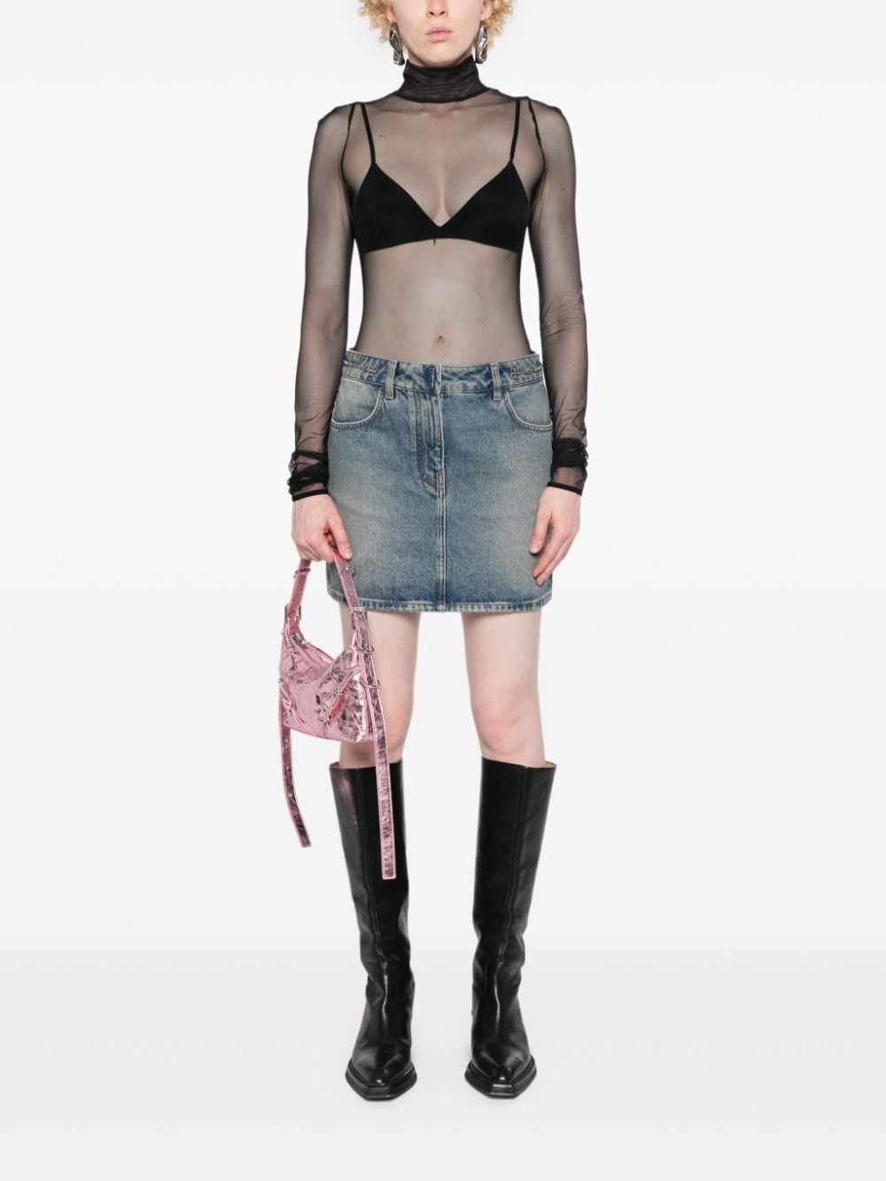 Givenchy DENIM MINI SKIRT Size 27" / US 4 / IT 40 - 3 Thumbnail