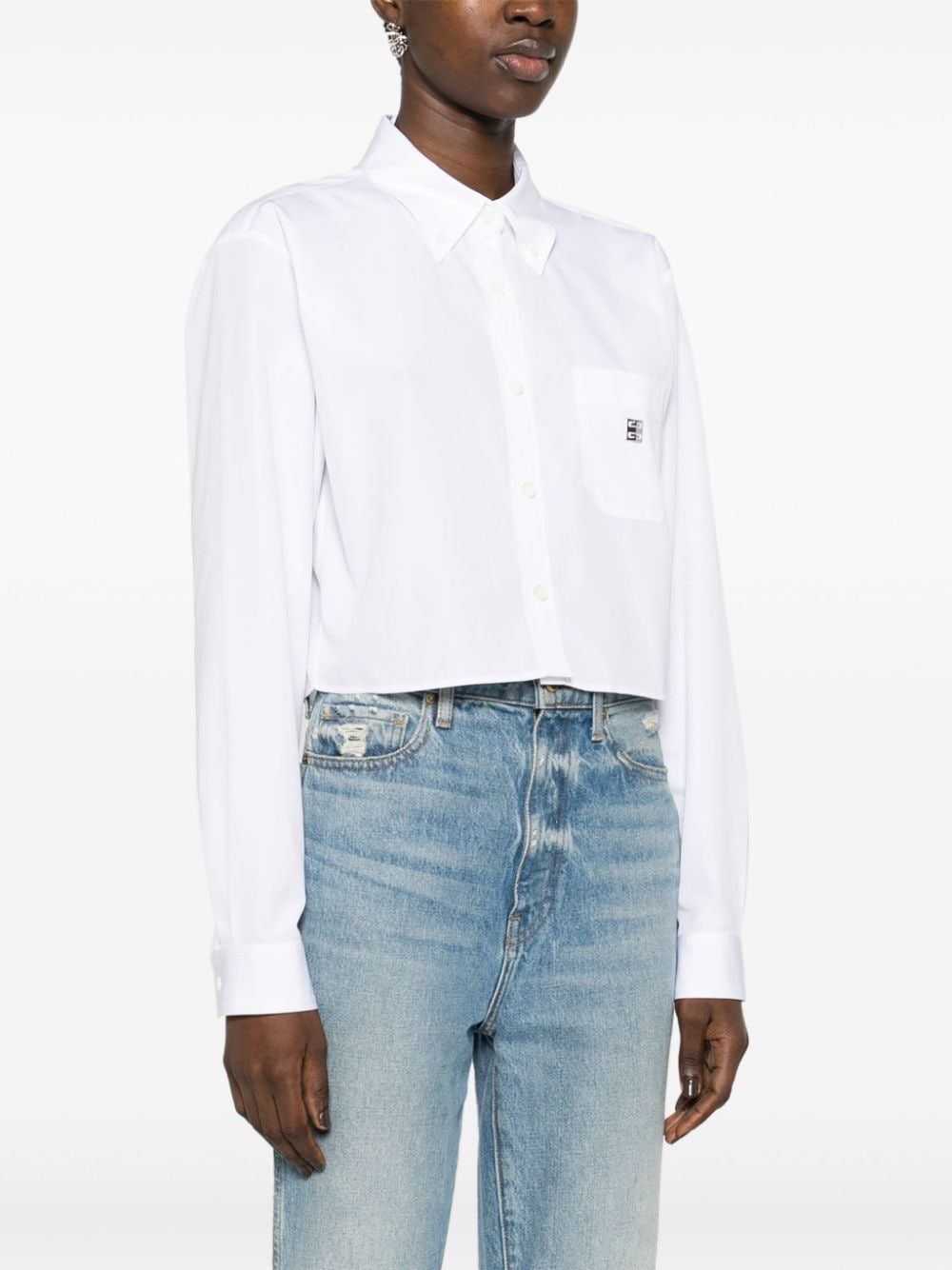 Givenchy LOGO COTTON SHIRT Size S / US 4 / IT 40 - 2 Thumbnail