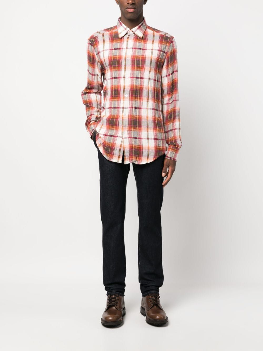 Barena CHECK PRINT COTTON BLEND SHIRT Size US S / EU 44-46 / 1 - 3 Thumbnail