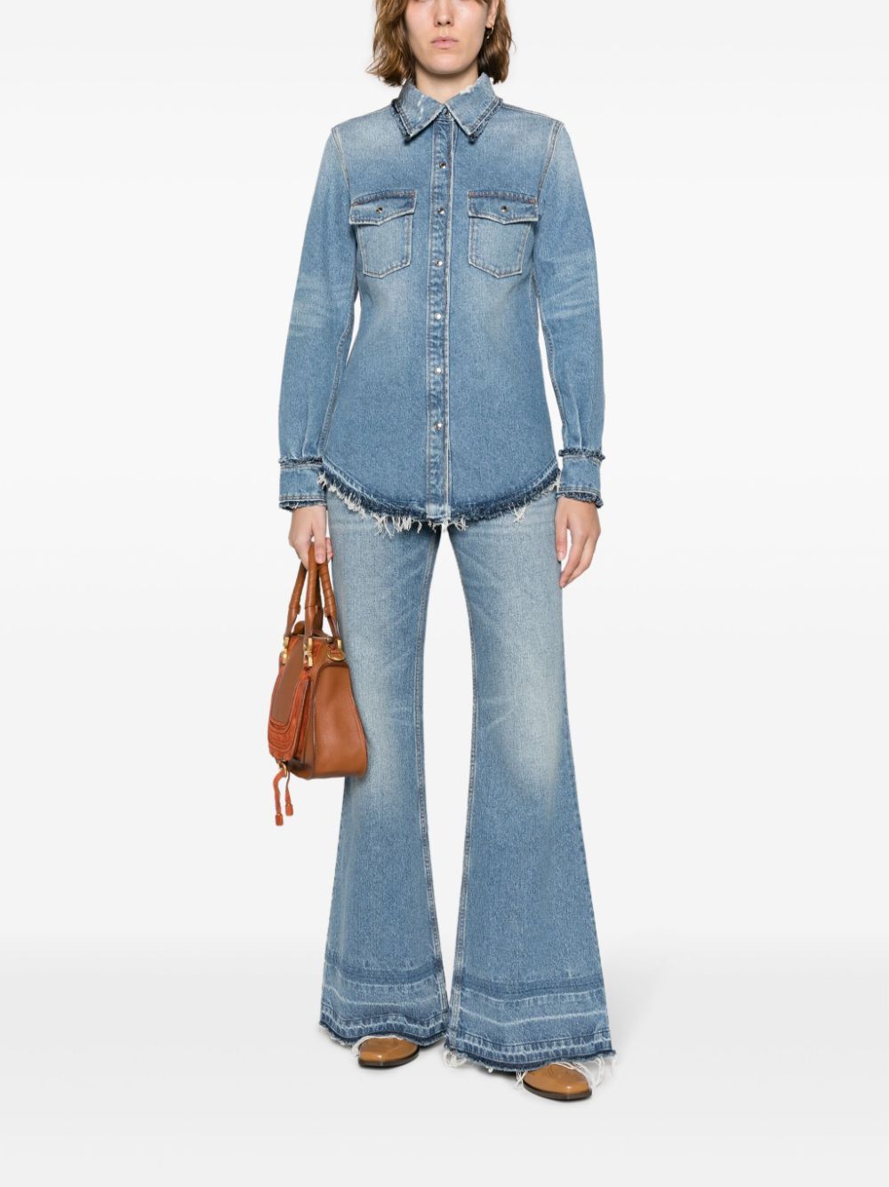 Chloe DENIM COTTON SHIRT Size S / US 4 / IT 40 - 4 Thumbnail