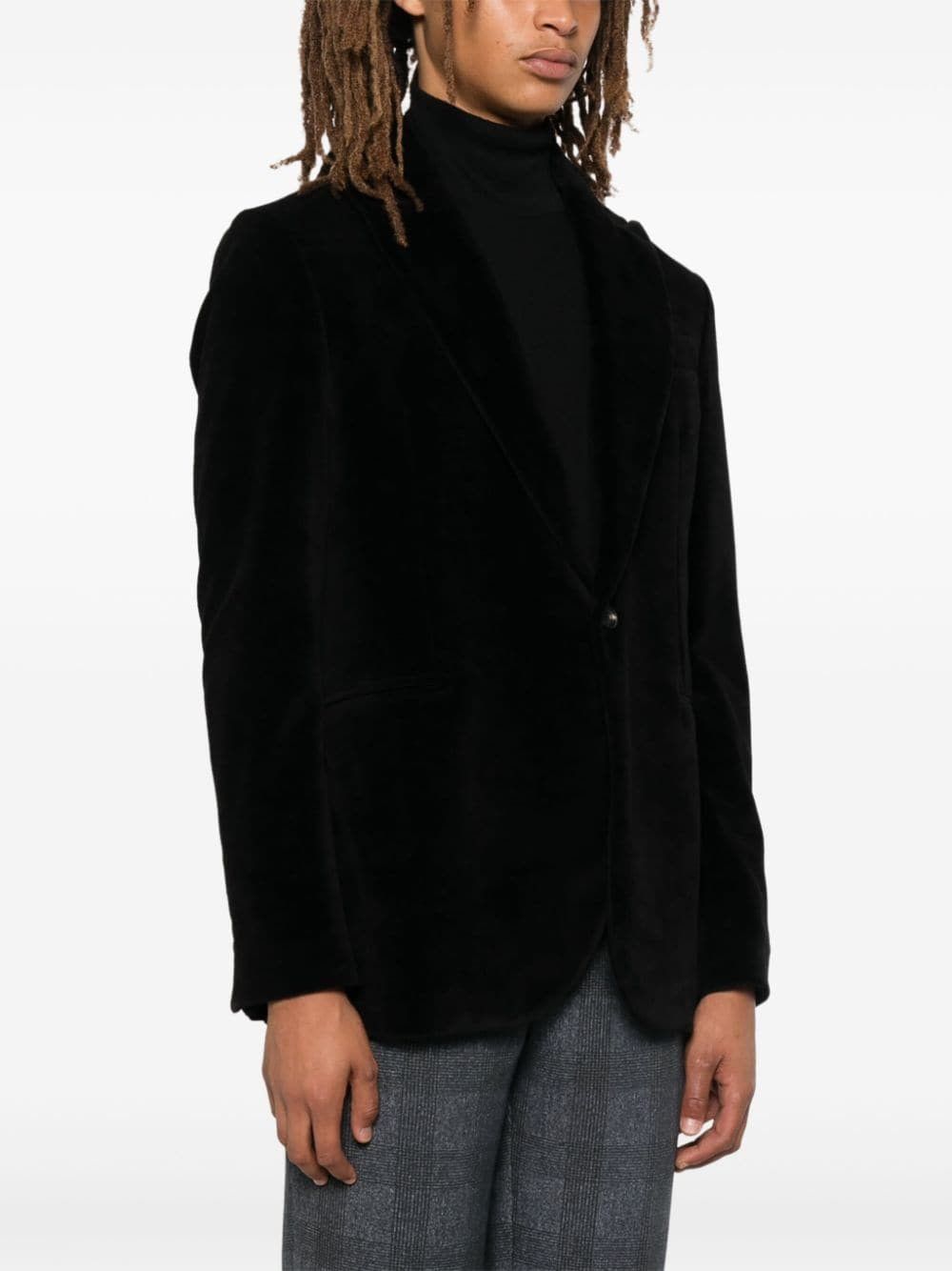 Circolo 1901 VELVET SINGLE-BREASTED JACKET Size US S / EU 44-46 / 1 - 4 Thumbnail