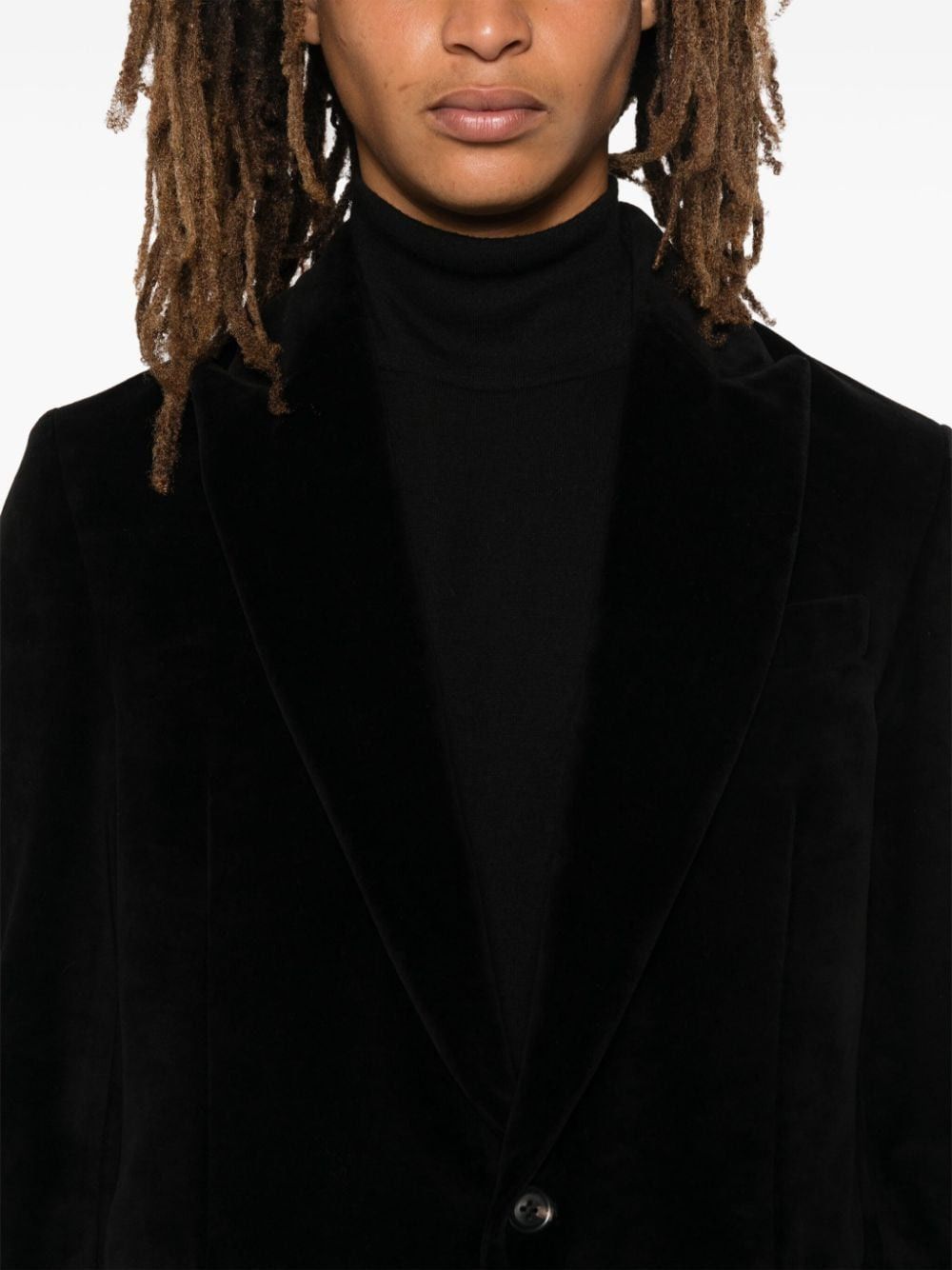 Circolo 1901 VELVET SINGLE-BREASTED JACKET Size US S / EU 44-46 / 1 - 2 Thumbnail