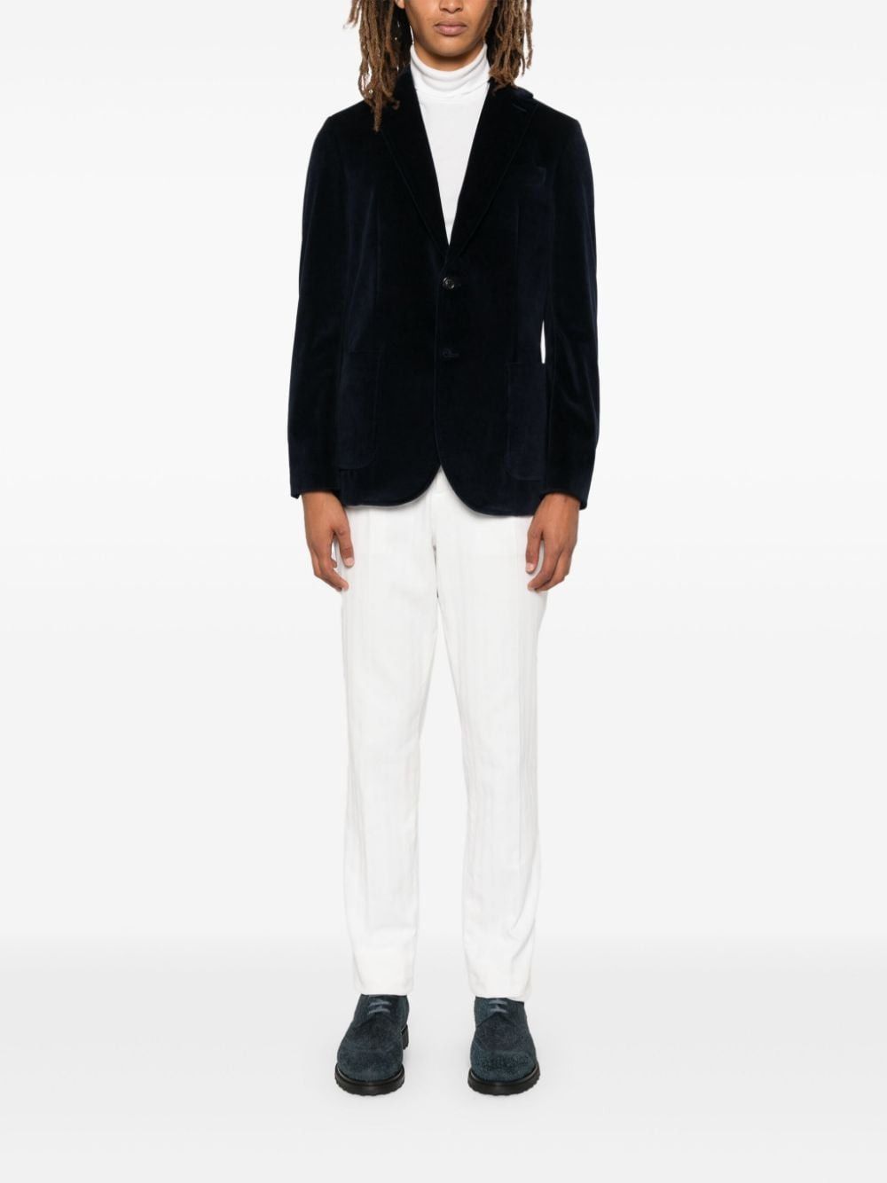 Circolo 1901 VELVET SINGLE-BREASTED JACKET Size US S / EU 44-46 / 1 - 4 Thumbnail