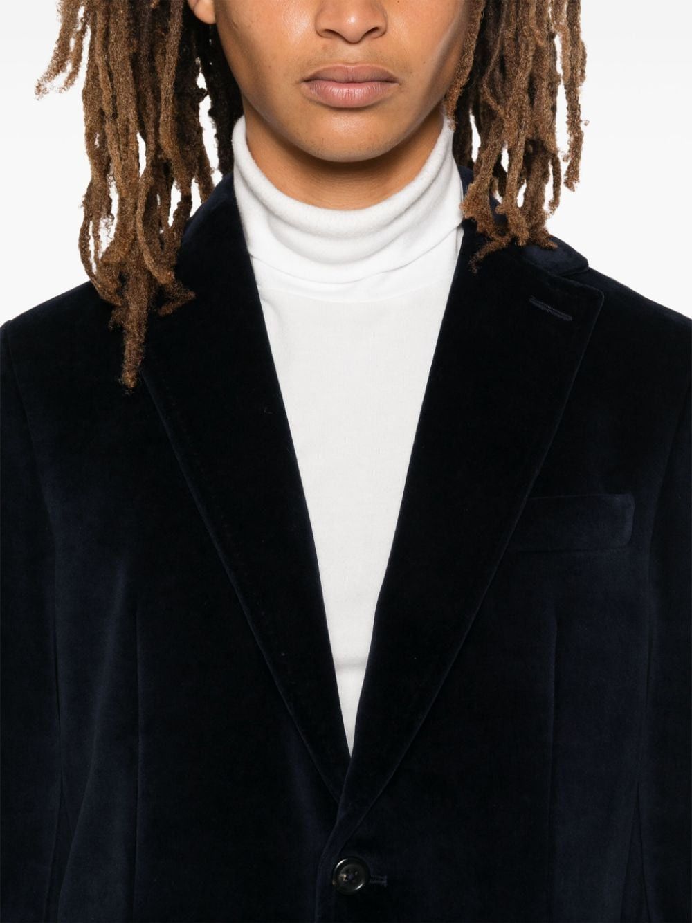 Circolo 1901 VELVET SINGLE-BREASTED JACKET Size US S / EU 44-46 / 1 - 2 Thumbnail