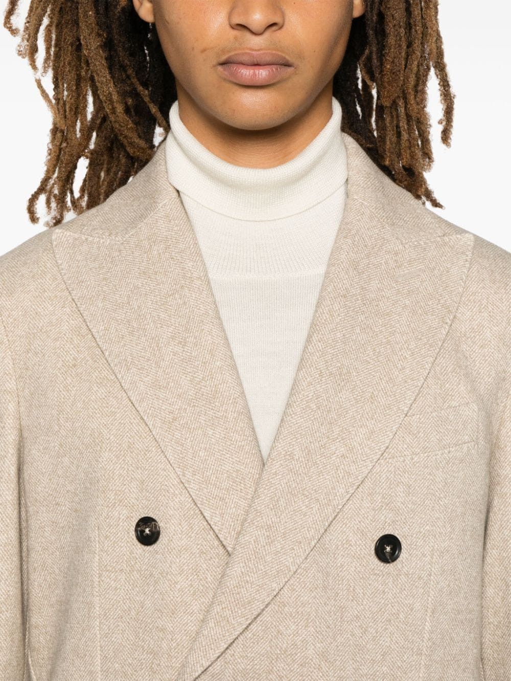 Circolo 1901 COTTON DOUBLE-BREASTED JACKET Size US S / EU 44-46 / 1 - 2 Thumbnail