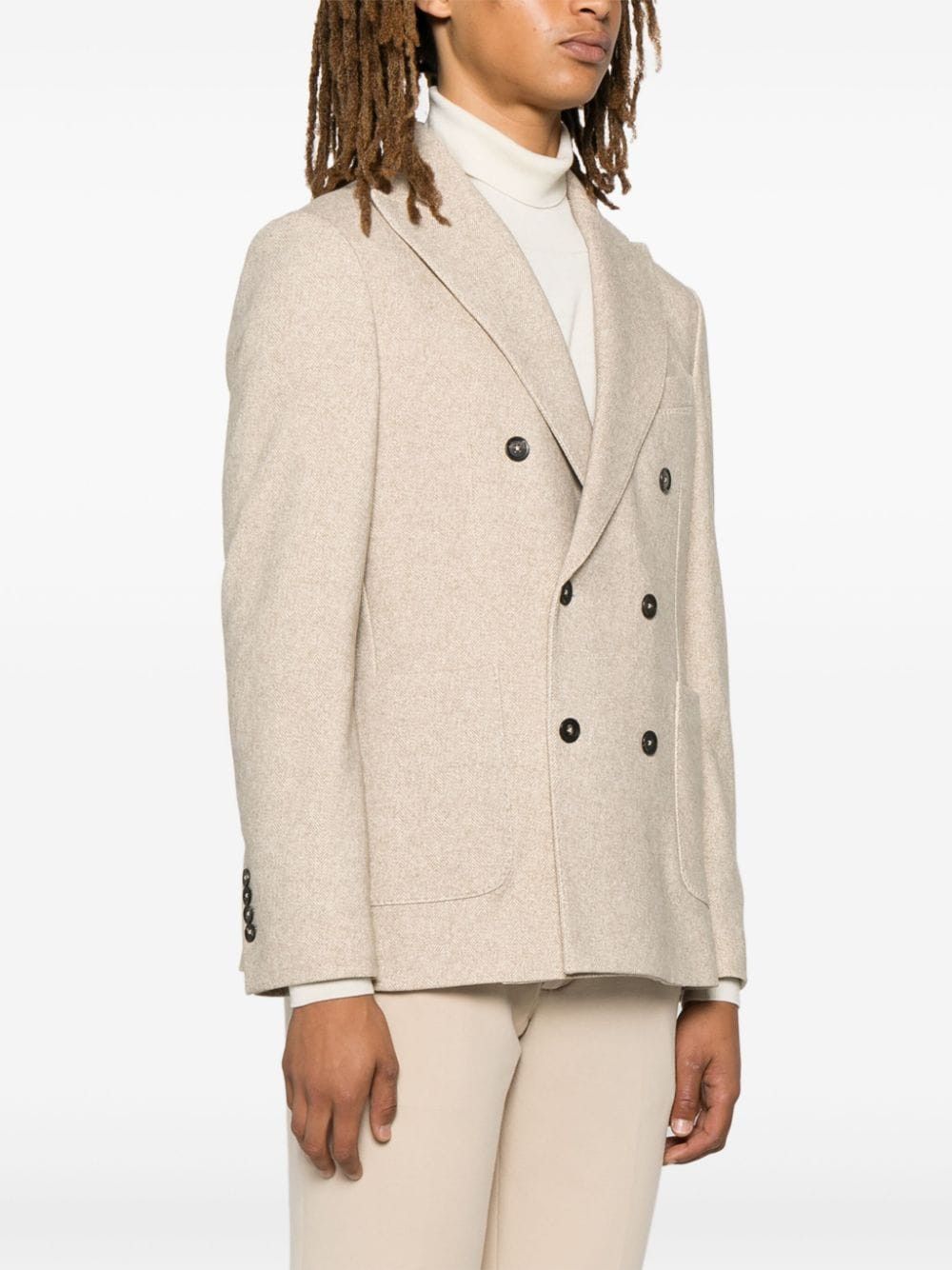 Circolo 1901 COTTON DOUBLE-BREASTED JACKET Size US S / EU 44-46 / 1 - 5 Thumbnail