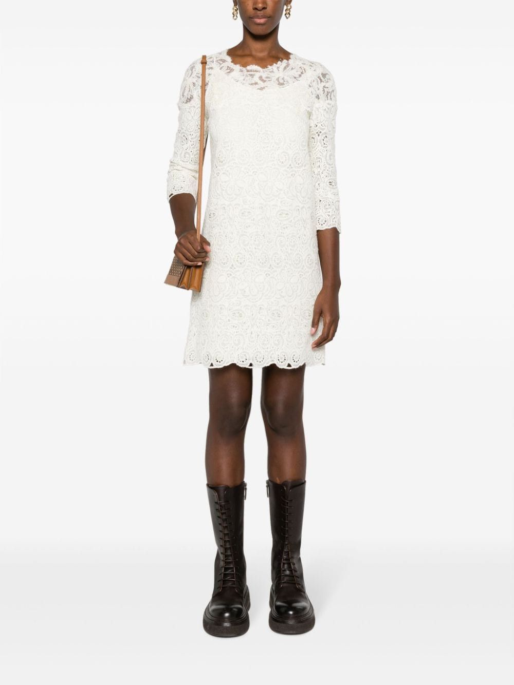 Ermanno Scervino WOOL BLEND SHORT DRESS Size S / US 4 / IT 40 - 4 Thumbnail