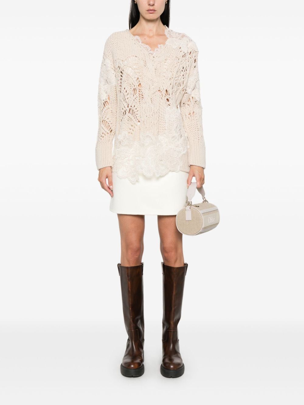 Ermanno Scervino WOOL MINI SKIRT Size 27" / US 4 / IT 40 - 5 Thumbnail