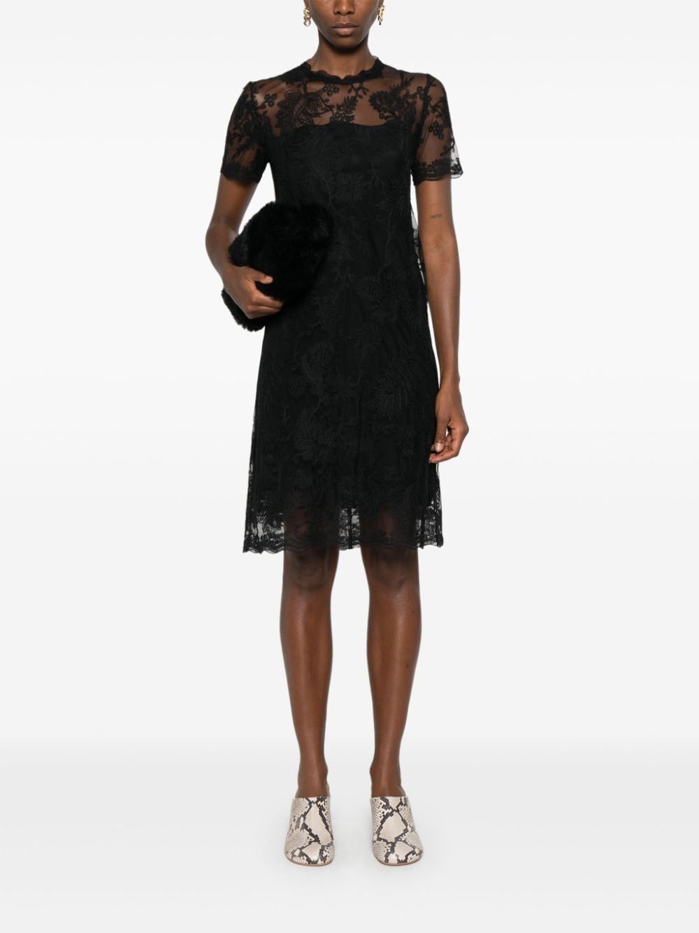 Ermanno Scervino LACE MINI DRESS Size S / US 4 / IT 40 - 5 Thumbnail