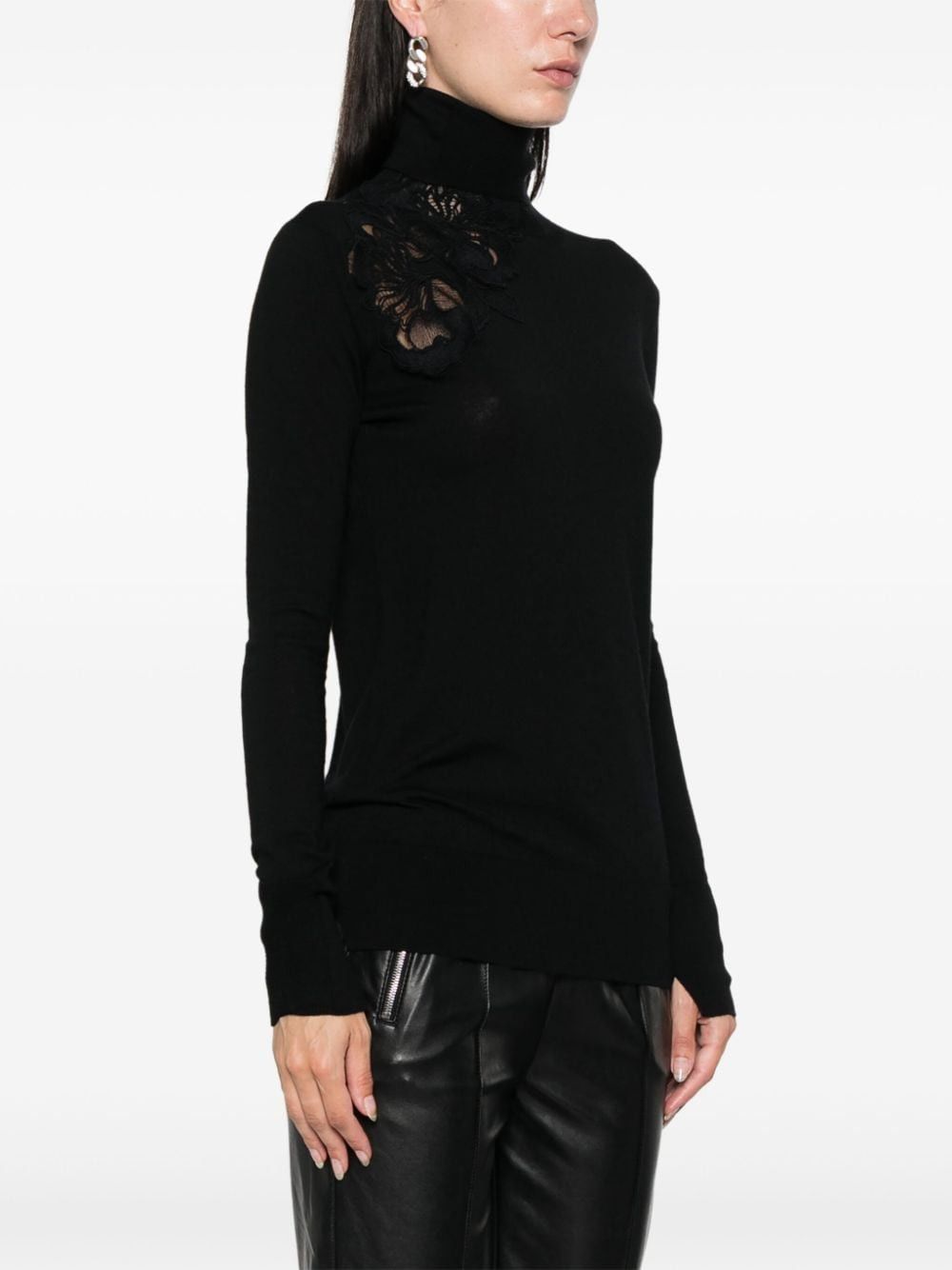 Ermanno Scervino WOOL TURTLE-NECK SWEATER Size S / US 4 / IT 40 - 2 Thumbnail