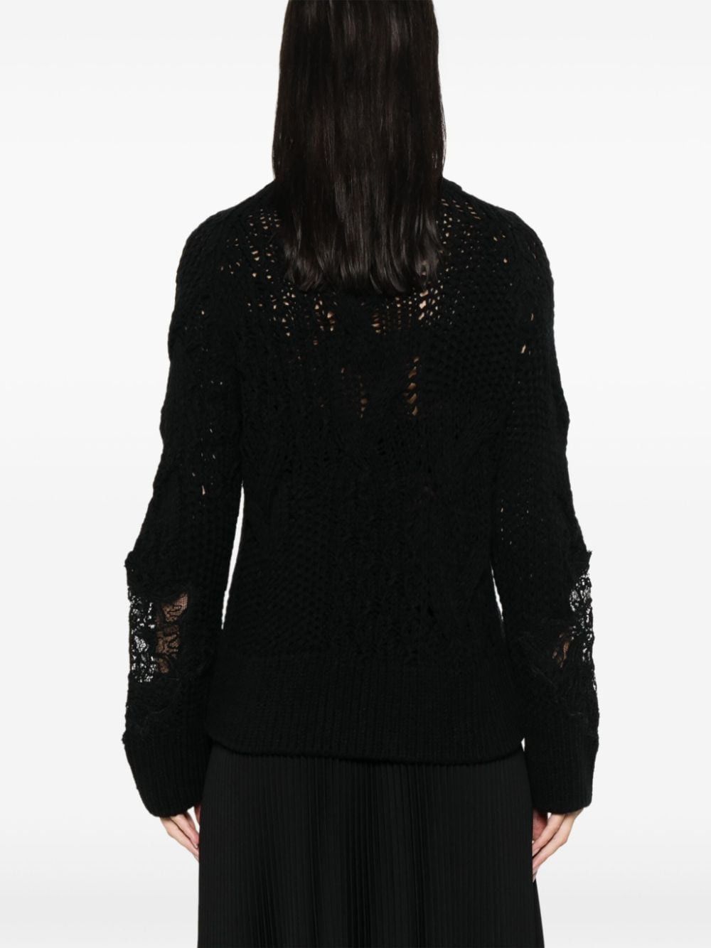 Ermanno Scervino EMBROIDERED WOOL SWEATER Size S / US 4 / IT 40 - 3 Thumbnail