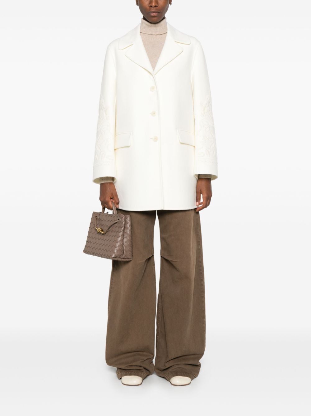Ermanno Scervino WOOL SINGLE-BREASTED COAT Size S / US 4 / IT 40 - 5 Thumbnail